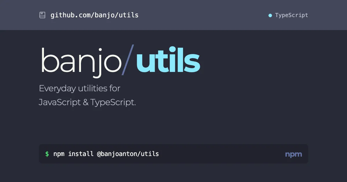 banjo/utils repository card
